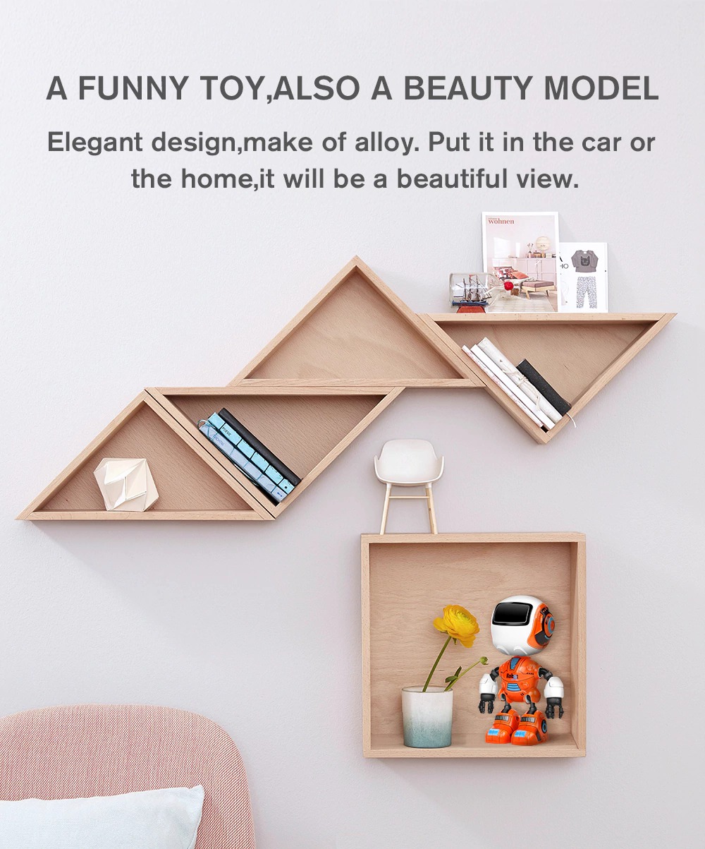 Smart Robot Toy Head Touch-Sensitive with LED Light for Kids - Yellow