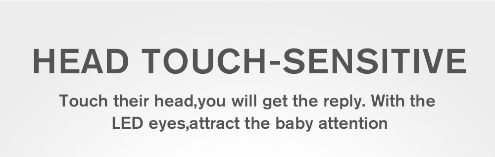 Smart Robot Toy Head Touch-Sensitive with LED Light for Kids - Yellow