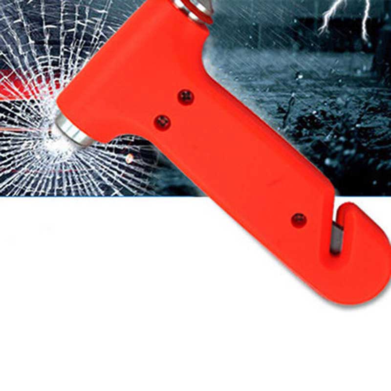 Car Safety Escape Emergency Hammer Seat Belt Cutter Window Glass Breaker Auto Rescue Tool Orange