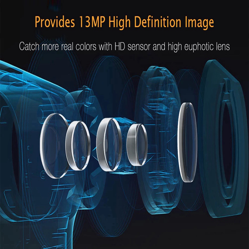 XiaoMo AI Action Camera Intelligent Gesture Recognition Quad Core Cortes A53 CPU / Smart Beauty Shot - White