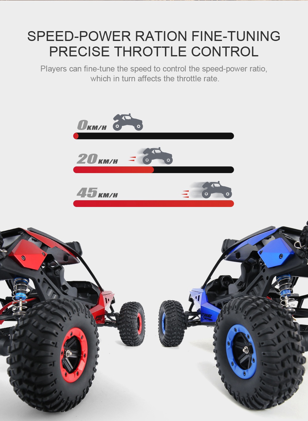 JJRC Q46 1:12 2.4G 4WD Brushed High Speed Off-road RC Car RTR - Red