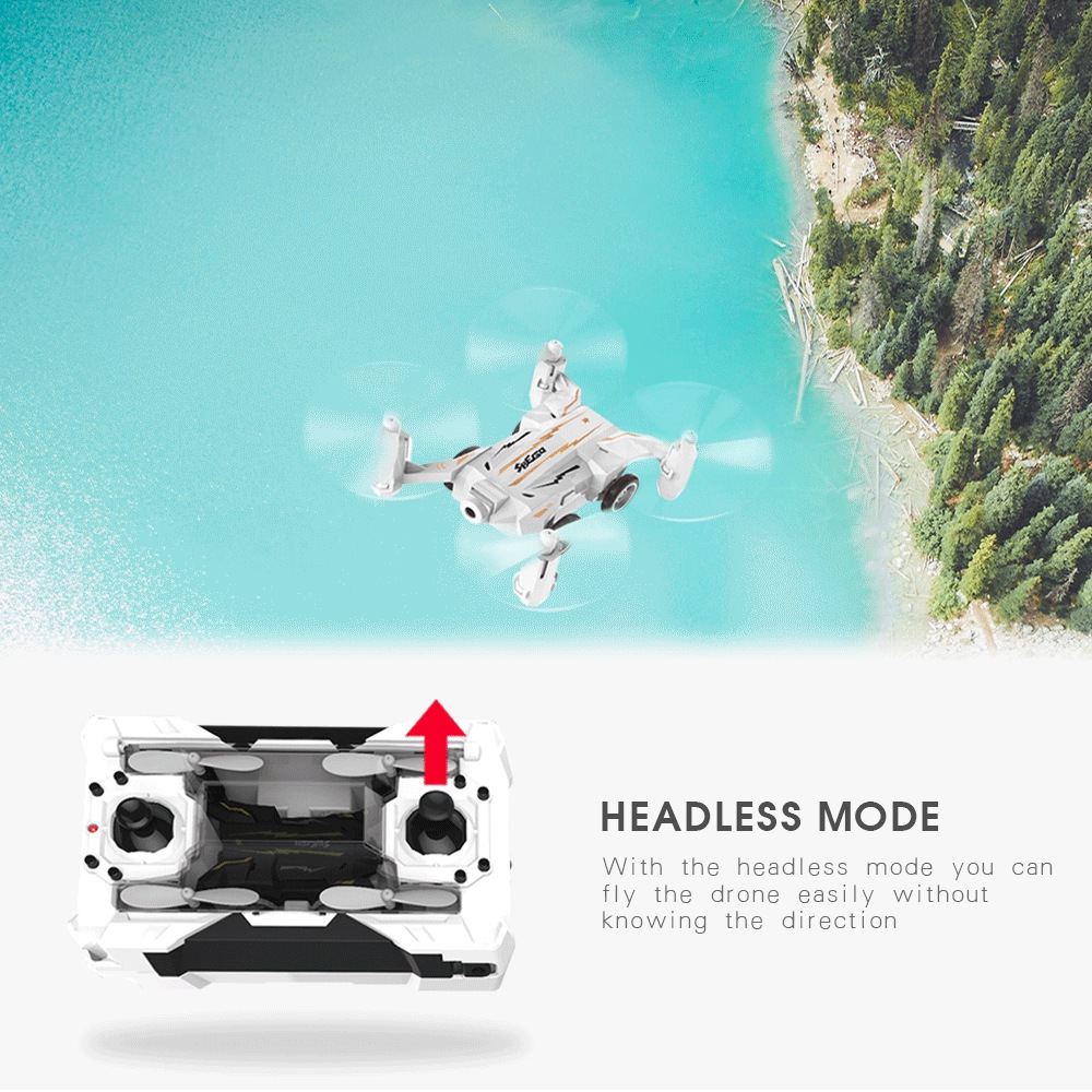 Flytec SBEGO 132 2.4G 4CH Air Ground Dual Mode Flying Car RC Quadcopter RTF - White