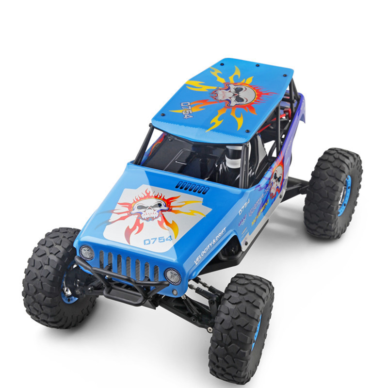 Wltoys 10428A 1:10 2.4G 4WD 30km/h with 540 Brushed Motor Climbing Truck RC Car RTR - Blue