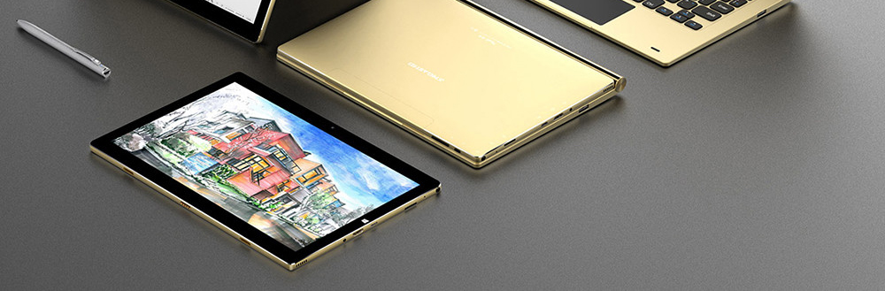 Teclast TBook 10S Tablet PC 10.1 inch Dual OS Windows 10 + Android 5.1 4GB/64GB Intel Atom X5 Z8350 Quad Core 1.92GHz IPS 1920*1200 - Gold