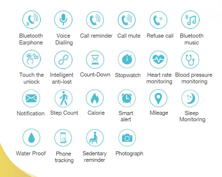 V08 Smart Bracelet 2 In 1 Portable Bluetooth Earphone Blood Pressure Continuous Heart Rate Monitor Compatible With IOS Android - Black