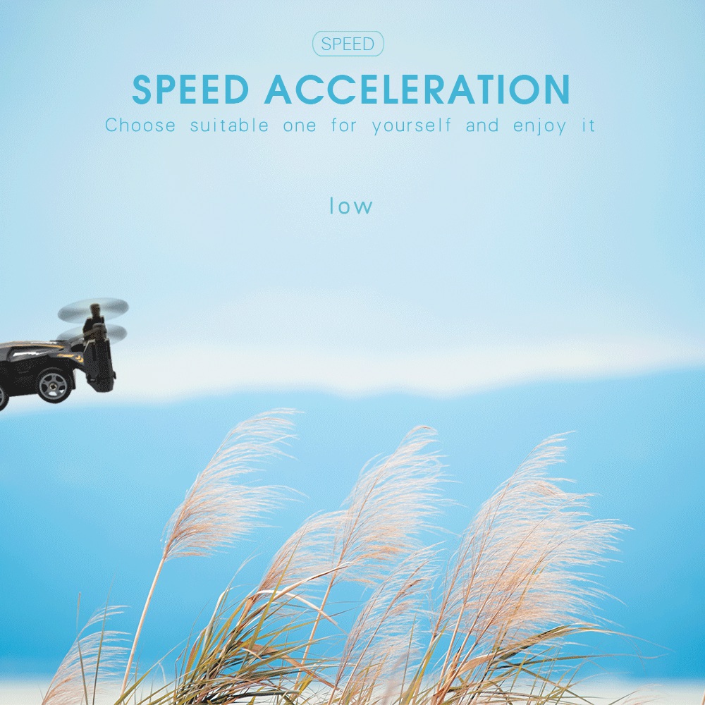 Flytec SBEGO 132 2.4G 4CH Air Ground Dual Mode Flying Car RC Quadcopter RTF - White