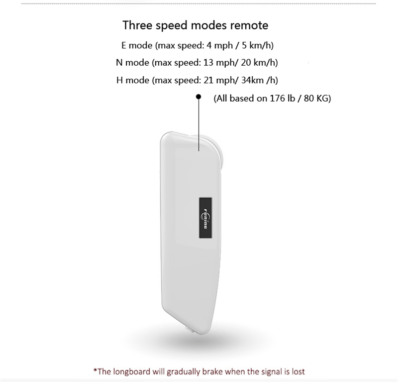 Funing Board Detachable Skateboard Booster Power Device Electric Board Remote Control Foldable Dual Motor - Black