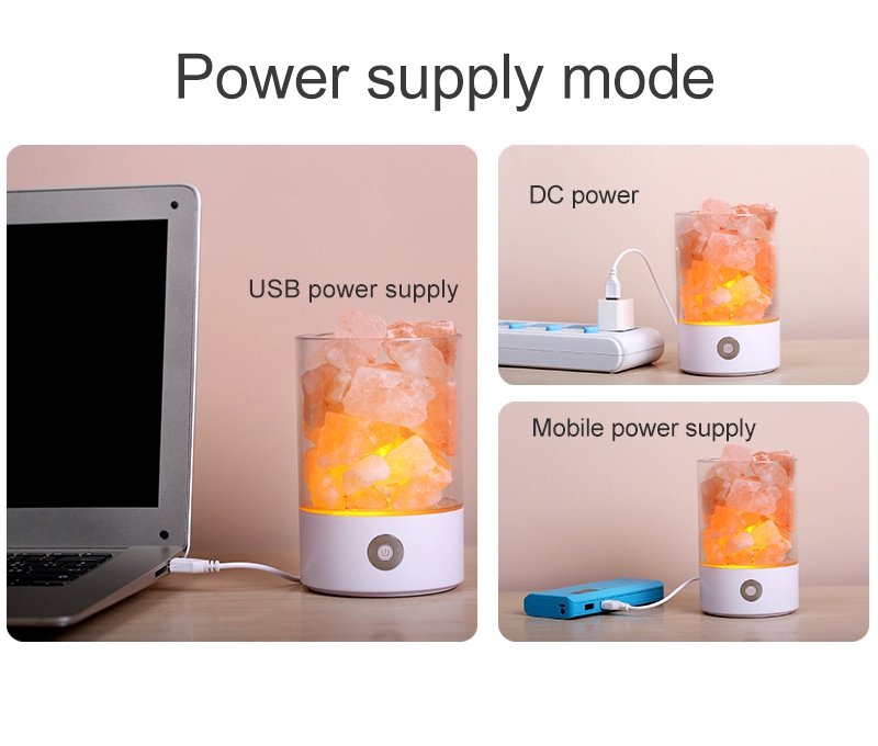 Himalayan Crystal Salt Lamp Air Purifier White