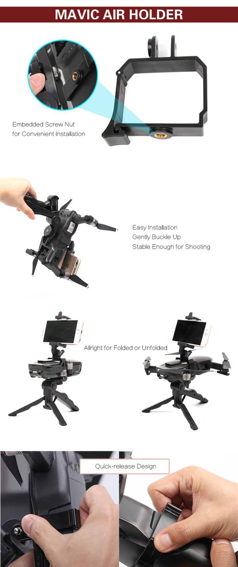 Sunnylife Handheld Gimbal for DJI Mavic Air RC Drone