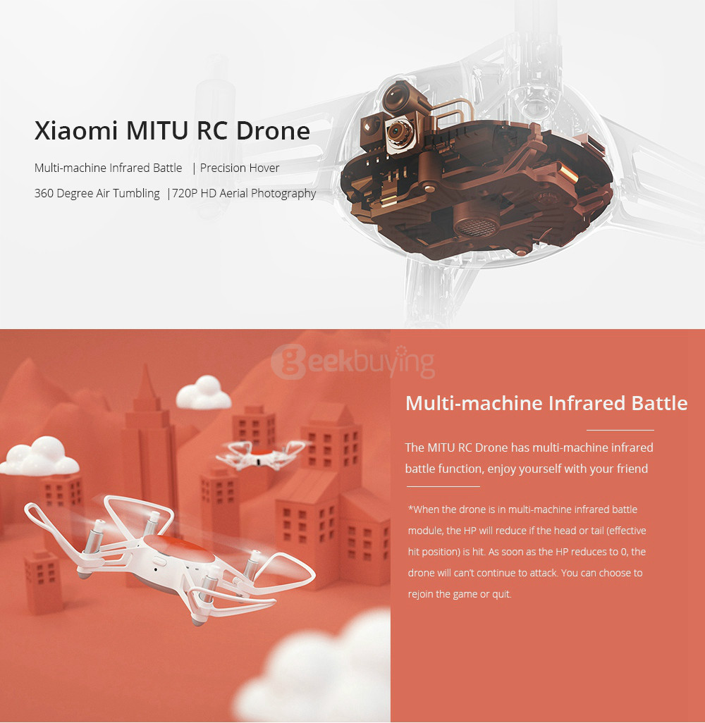 Xiaomi MITU WIFI FPV RC Drone with HD Camera 720P Multi-machine Infrared Battle BNF