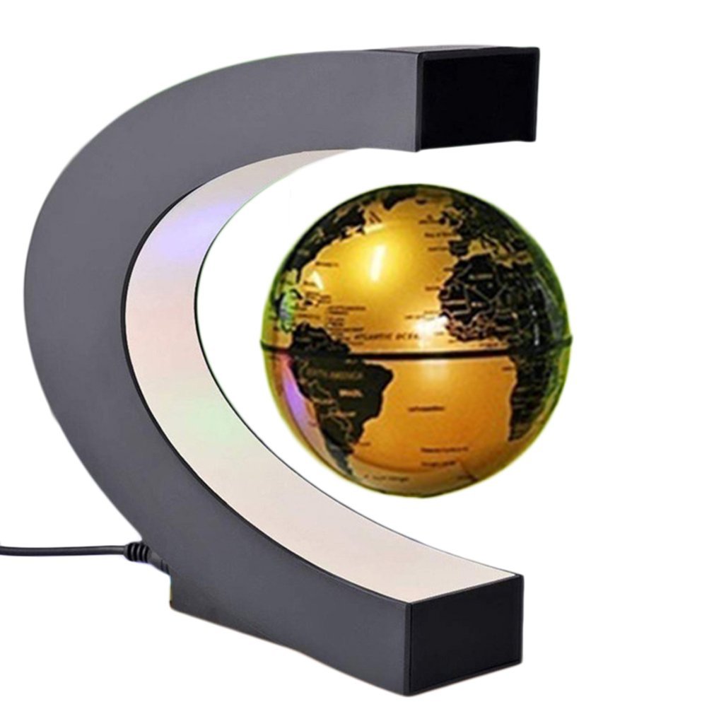 Levitation Anti Gravity Globe Magnetic Floating Globe World Map With LED Light - Gold