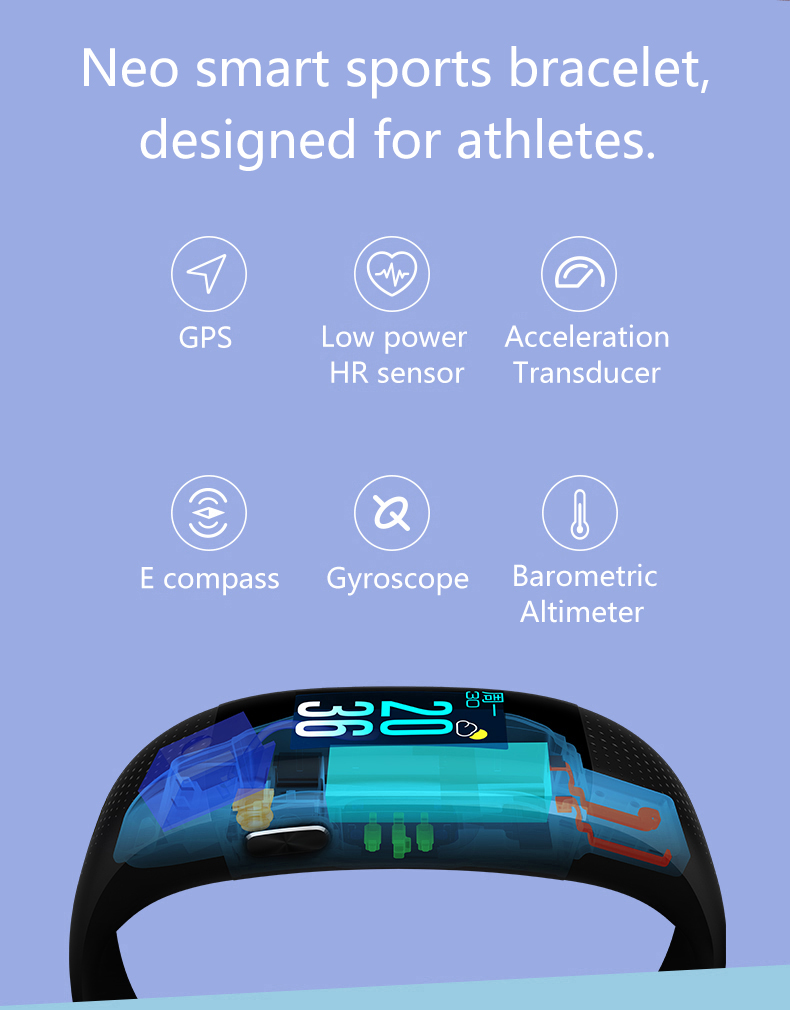 WeLoop Neo Smart Bracelet GPS Dynamic HR Black