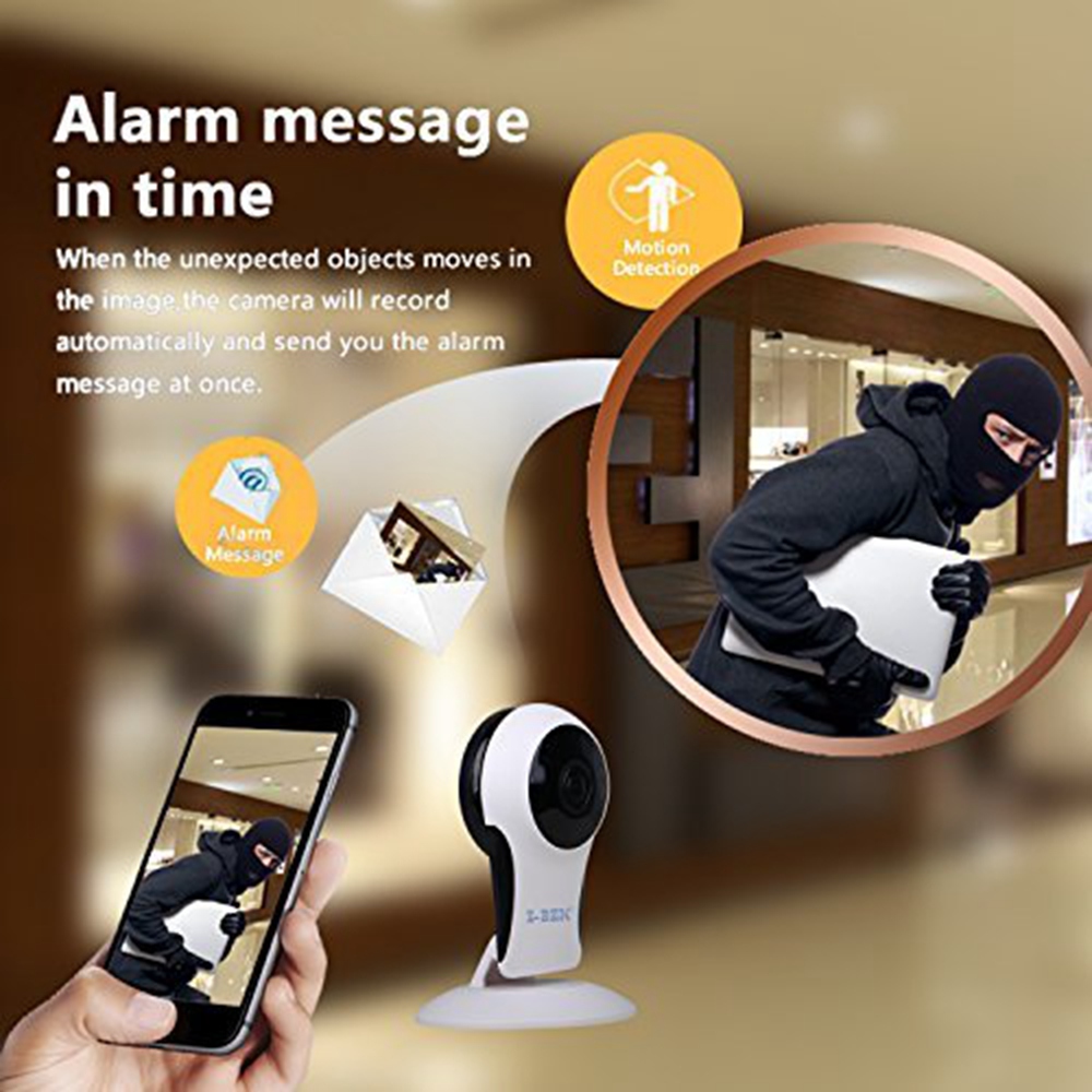 Z-Ben IP180C 720P WiFi IP Camera P2P Server Onvif Security Surveillance Network Cam Baby Monitor with Night Vision -White
