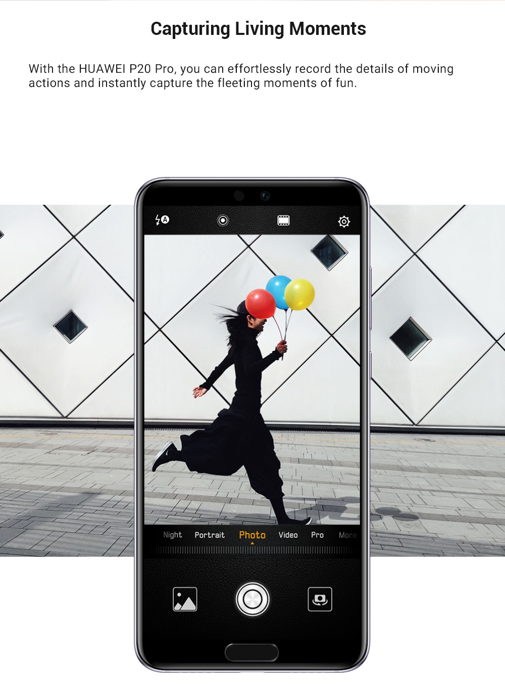 HUAWEI P20 Pro 6.1 Inch Smartphone FHD+ Screen Kirin 970 6GB 128GB 20.0MP+40.0MP+8.0MP Three Rear Cameras Android 8.1 - Aurora Color