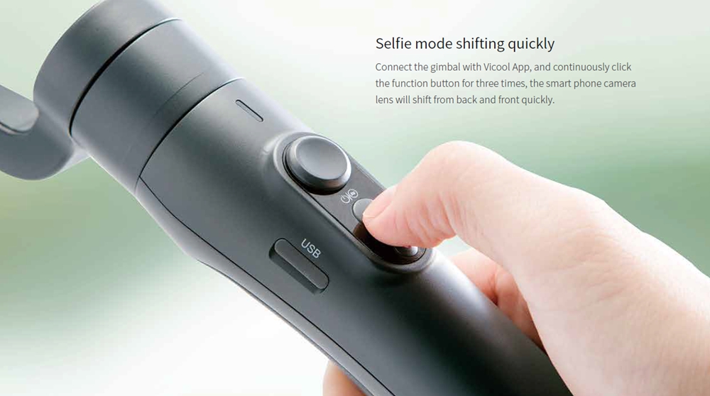 Feiyu Tech Vimble 2 3-Axis Brushless Handheld Gimbal Stabilizer for Smartphone - Snow White