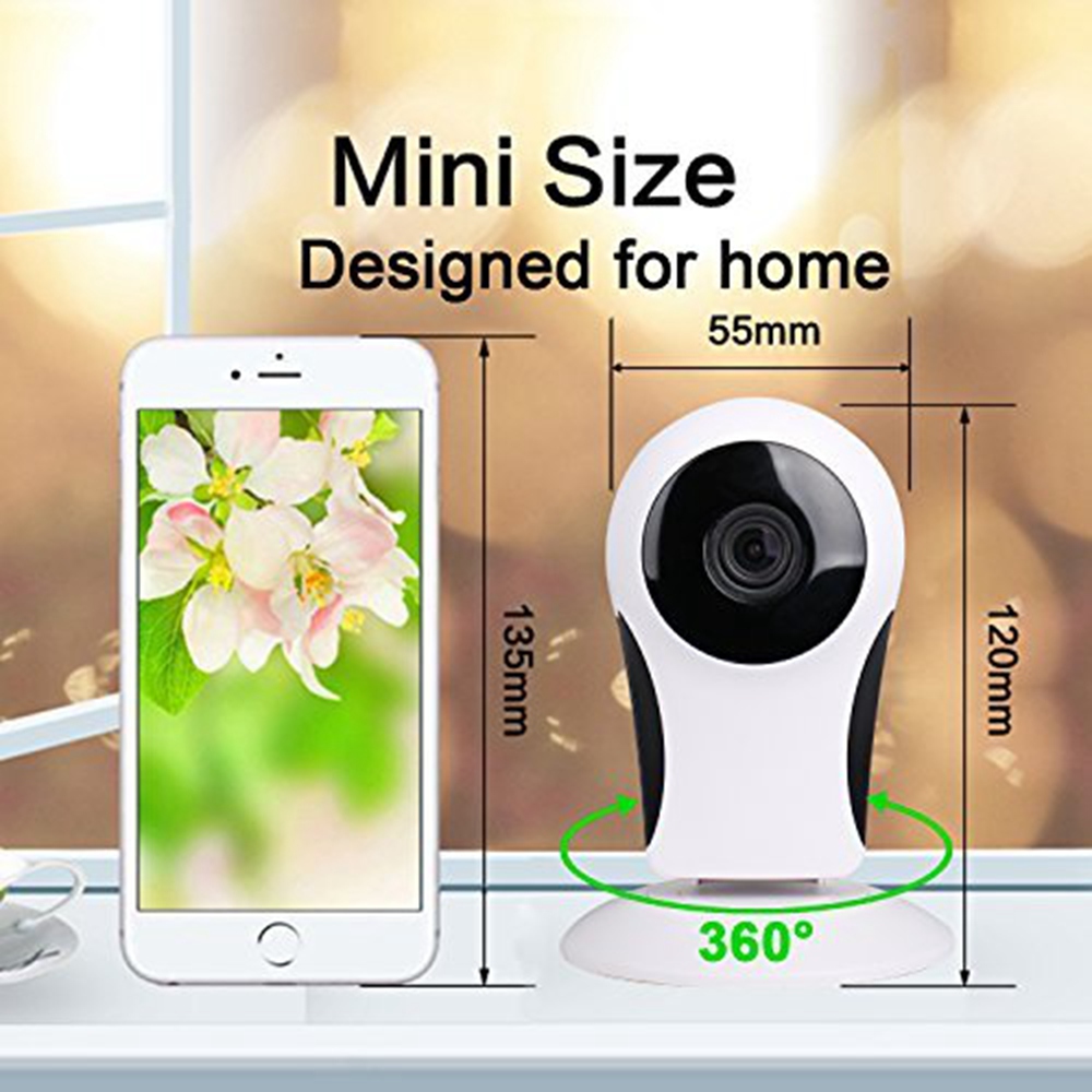 Z-Ben IP180C 720P WiFi IP Camera P2P Server Onvif Security Surveillance Network Cam Baby Monitor with Night Vision -White