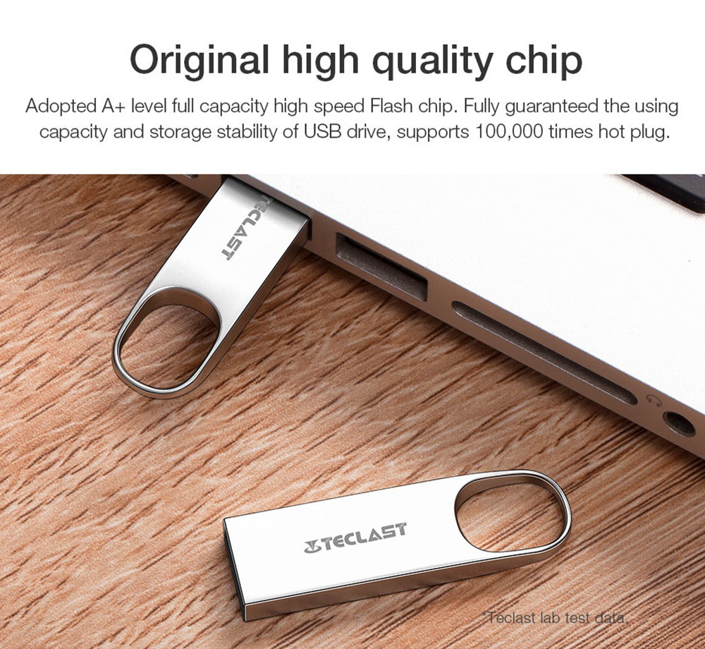 Teclast NHX Series Three-Proofing 32GB USB Drive All Metal Shell Shock Resistance High Speed Flash - Silver