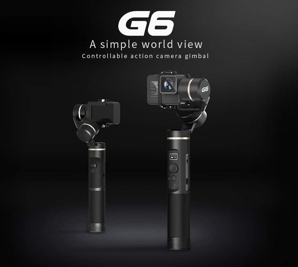 Feiyu Tech G6 3-Axis Brushless Handheld Gimbal Stabilizer for GoPro HERO6 HERO5 RX0 Action Camera