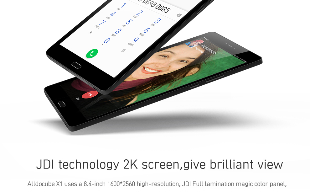 ALLDOCUBE Cube X1 4G Tablet PC MT6797 Deca Core 8.4" 2K Screen 2560*1600 Android 7.1 Dual SIM 4GB RAM 64GB ROM - Black