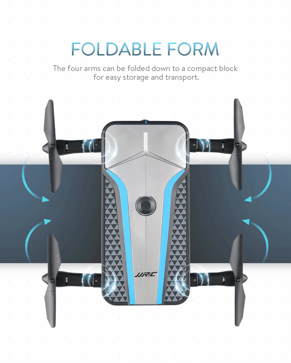 JJRC H62 SPLENDOR Aoto-Fllow WIFI FPV Foldable Drone with HD 720P Camera Optical Flow Positioning RC Quadcopter