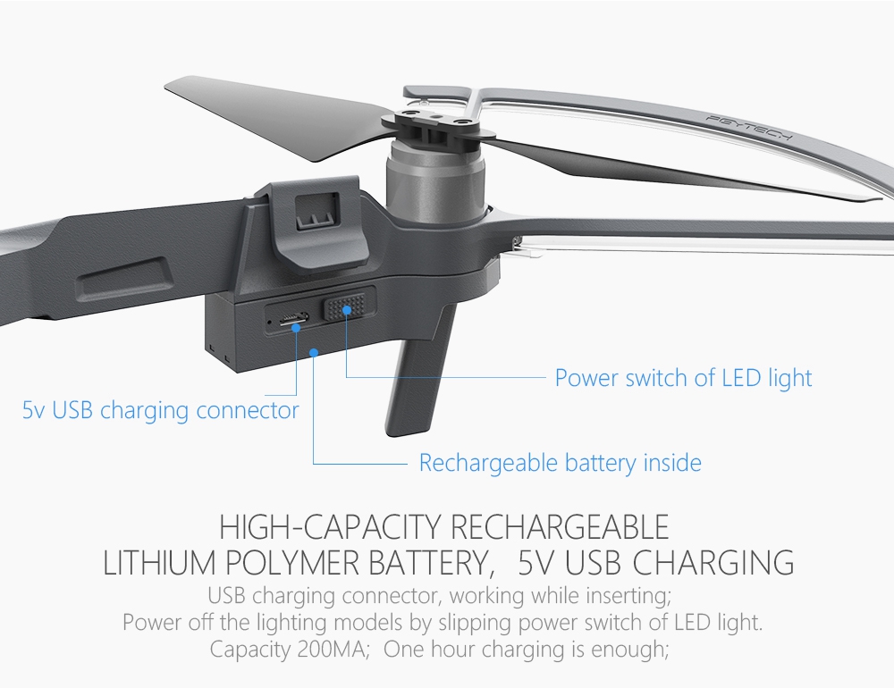 PGYTECH LED Propeller Guard for DJI Mavic Pro RC Drone