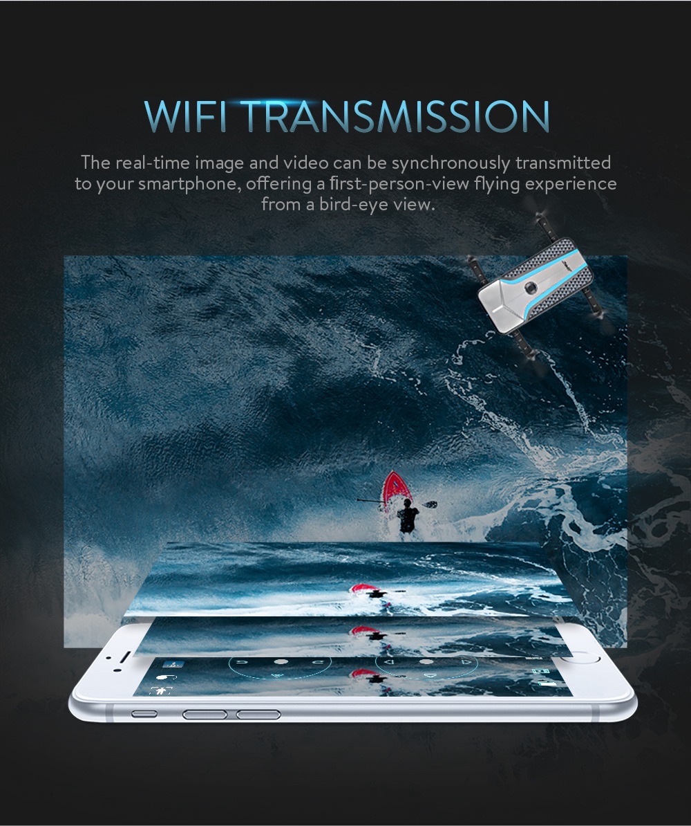 JJRC H62 SPLENDOR Aoto-Fllow WIFI FPV Foldable Drone with HD 720P Camera Optical Flow Positioning RC Quadcopter