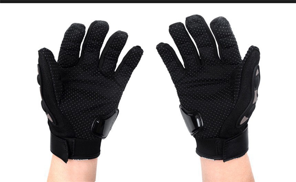 Pro-Biker MCS-01C Full Finger Safety Gloves Size L Riding Gloves For Bicycle / Motorcycle / Racing - Black