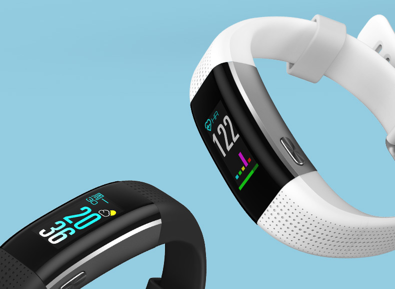 Weloop Neo Smart Bracelet GPS Dynamic Heart Rate Monitor Color IPS Screen Sports Bracelet - Black