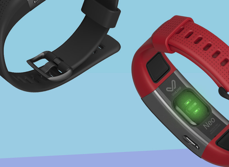 Weloop Neo Smart Bracelet GPS Dynamic Heart Rate Monitor Color IPS Screen Sports Bracelet - Black