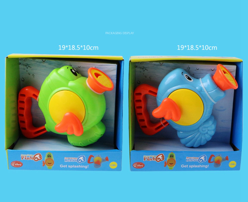 Cikoo Children Spray Flying Fish/Horse Manual Pumping Water Cute Bath Toys