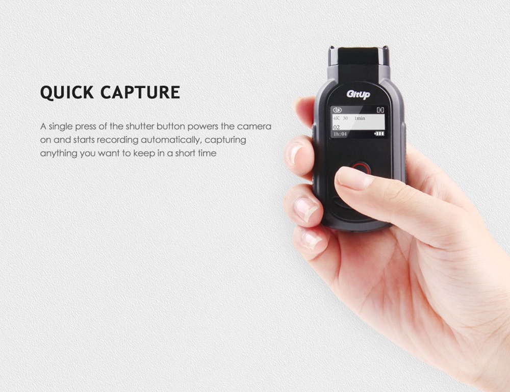 GITUP F1 4K WIFI Action Sports Camera FPV Remote Control Sony Exmor R Sensor - Black