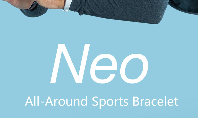 Weloop Neo Smart Bracelet GPS Dynamic Heart Rate Monitor Color IPS Screen Sports Bracelet - Black