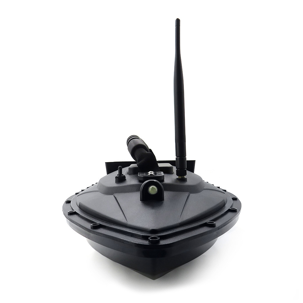 Flytec 5 Generation Intelligent Fishing Bait RC Boat with Double Motors 500M RC Distance 1.5KG Loading LED Light - Black
