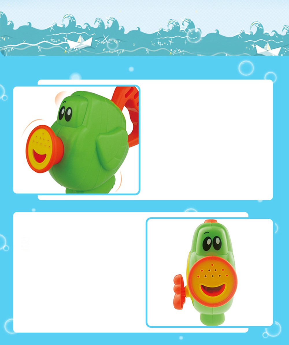 Cikoo Children Spray Flying Fish/Horse Manual Pumping Water Cute Bath Toys