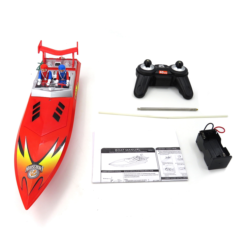 Flytec HQ5011 40Mhz Brushed RC Racing Boat RTR - Red