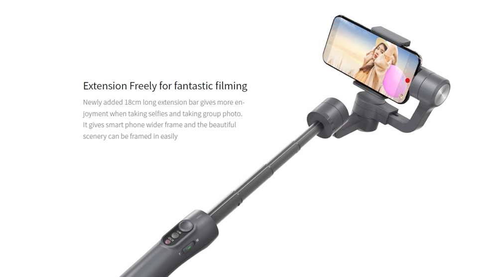 Feiyu Tech Vimble 2 3-Axis Brushless Handheld Gimbal Stabilizer for Smartphone - Snow White