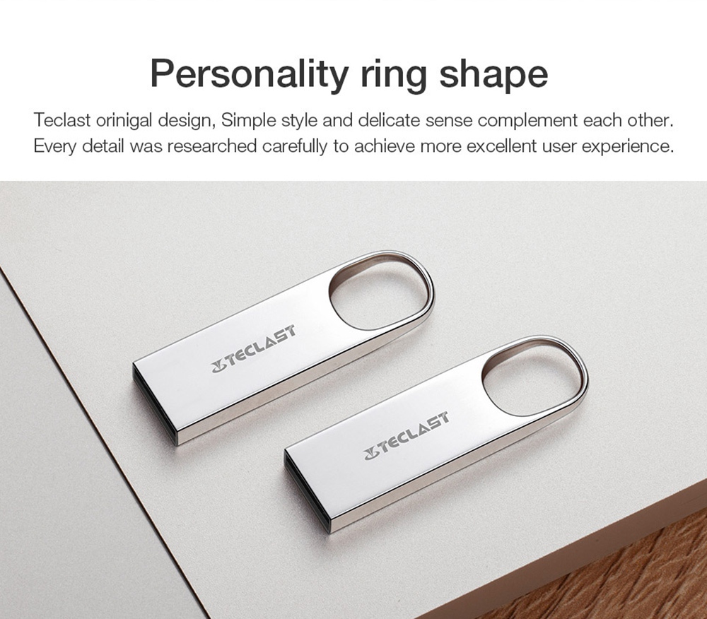 Teclast NHX Series Three-Proofing 16GB USB Drive All Metal Shell Shock Resistance High Speed Flash - Silver