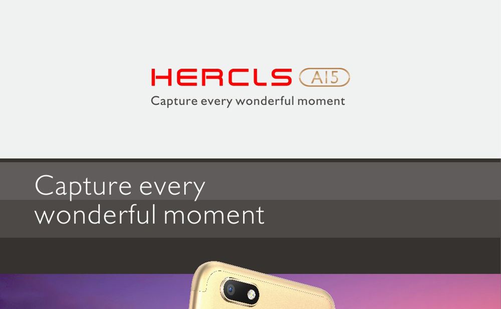 [HK Stock]HERCLS A15 5.2 Inch Smartphone MTK6737 3GB 32GB  8.0MP Android 7.0 Touch ID 2600mAh - Black