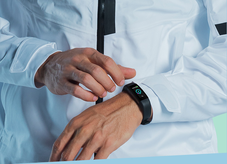 Weloop Neo Smart Bracelet GPS Dynamic Heart Rate Monitor Color IPS Screen Sports Bracelet - Black