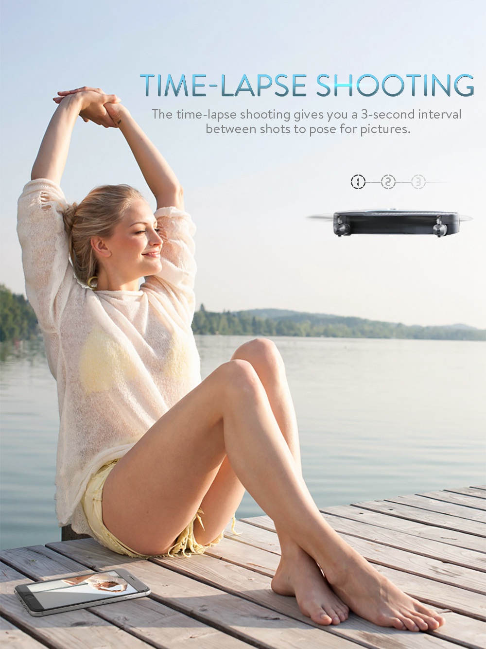 JJRC H62 SPLENDOR Aoto-Fllow WIFI FPV Foldable Drone with HD 720P Camera Optical Flow Positioning RC Quadcopter