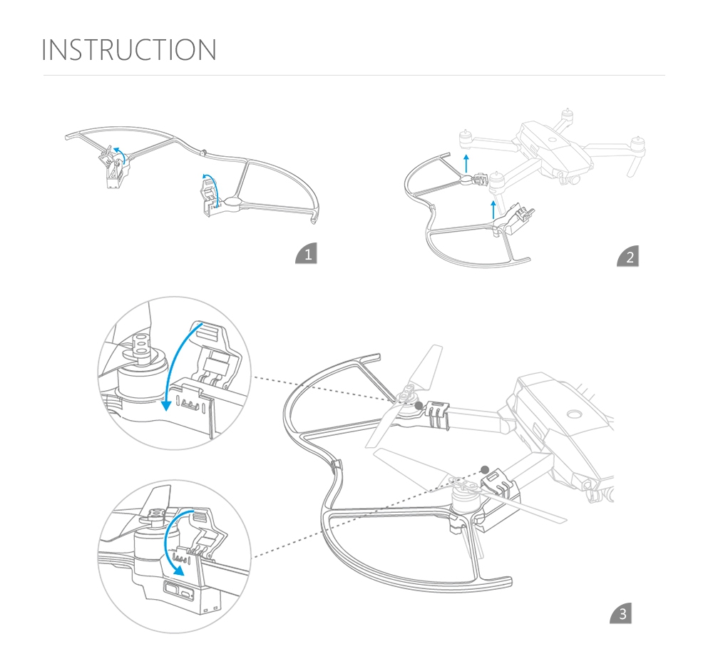 PGYTECH LED Propeller Guard for DJI Mavic Pro RC Drone
