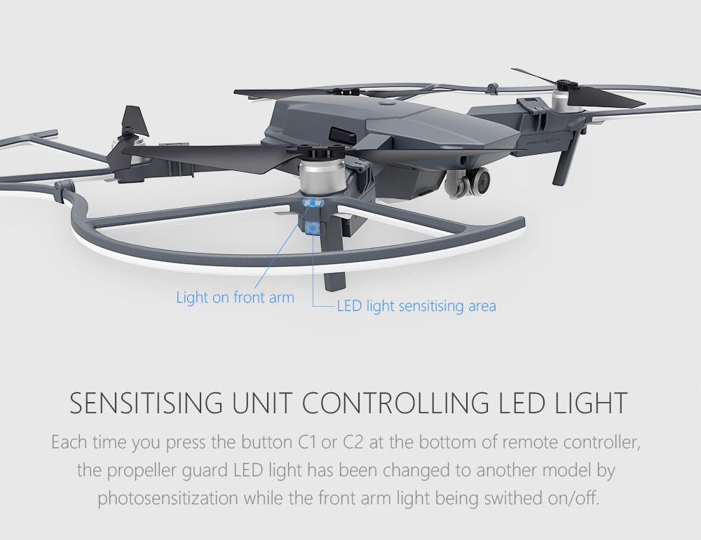 PGYTECH LED Propeller Guard for DJI Mavic Pro RC Drone