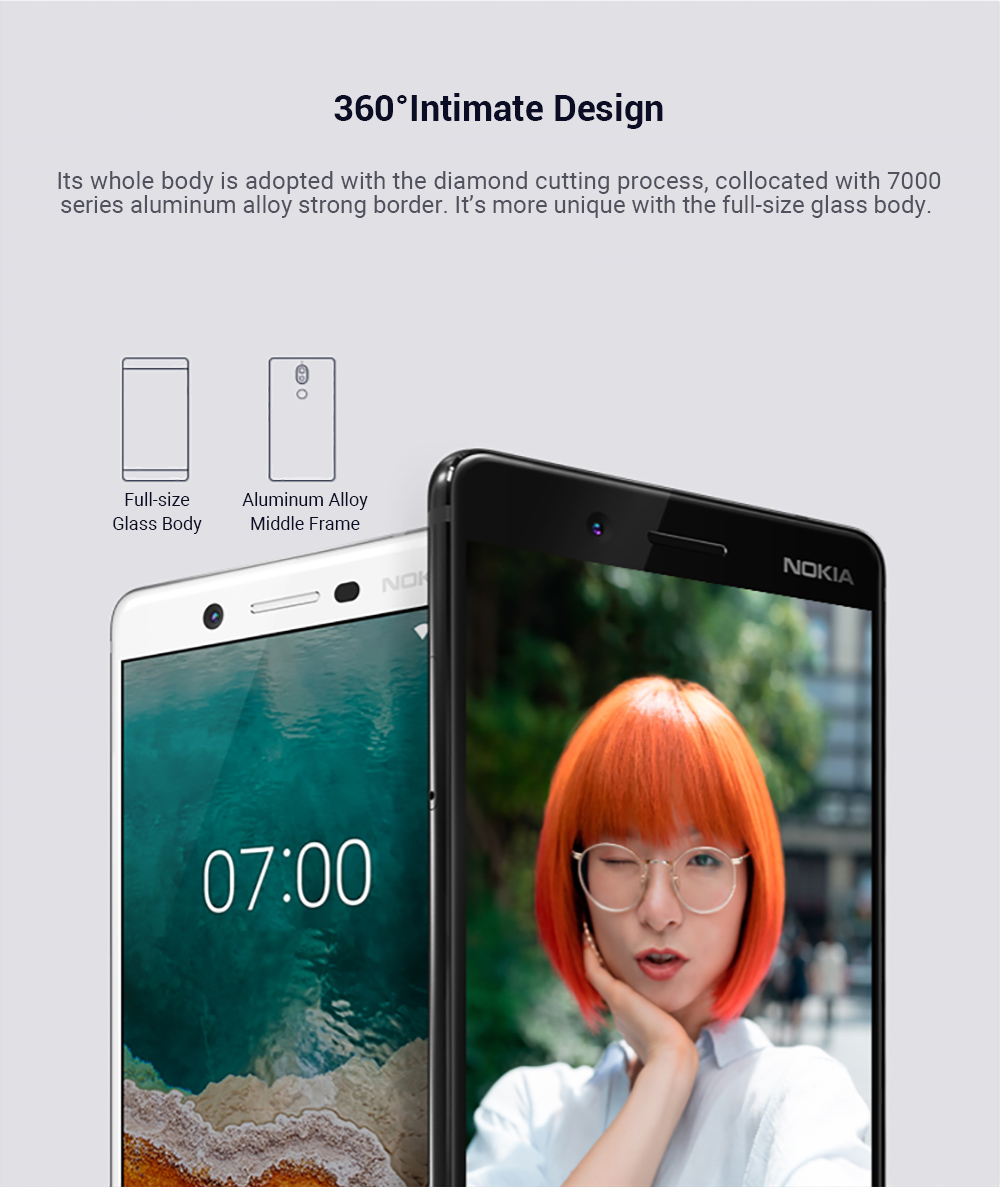 [HK Stock]Nokia 7 5.2 Inch 4G LTE Smartphone FHD Screen Snapdragon 630 Octa Core 4GB 64GB 16.0MP Cam Android 7.1 Touch ID 3000mAh Battery - Black