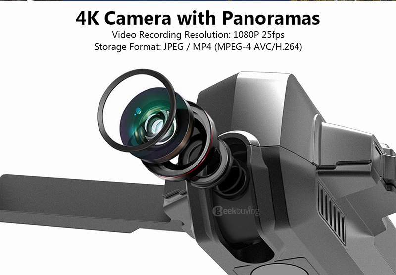 Zerotech Hesper 4K One-Axis Gimbal Camera with Target Tracking EIS Mode RC Foldable Drone - Fly More Combo Version