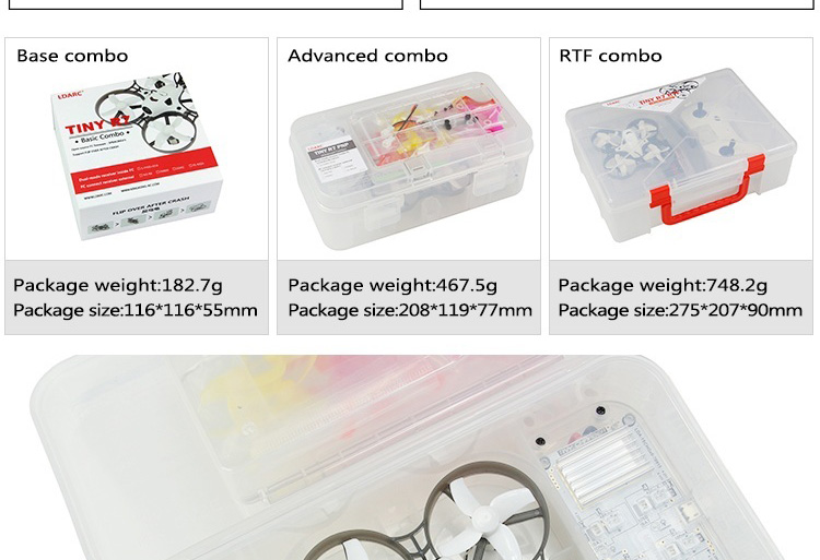 Kingkong/LDARC TINY R7 75mm FPV Drone with 5.8G 16CH 800TVL Camera One Key Flip Over After Crash - RTF