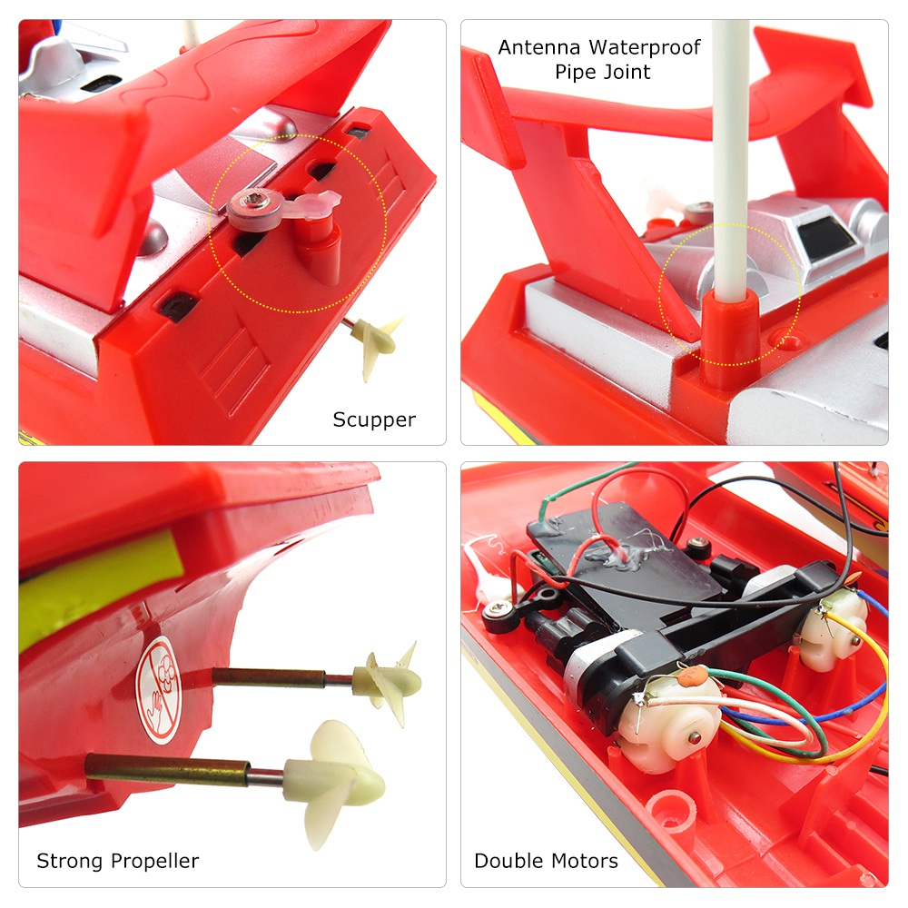 Flytec HQ5011 40Mhz Brushed RC Racing Boat RTR - Red