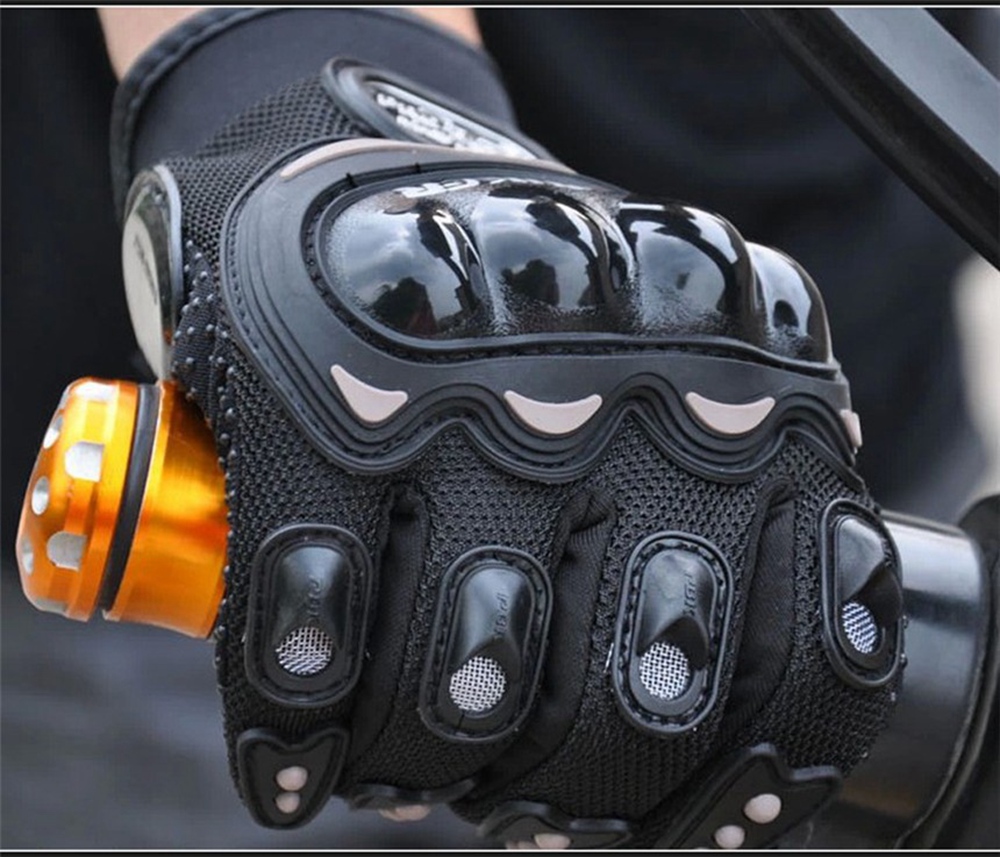 Pro-Biker MCS-01C Full Finger Safety Gloves Size L Riding Gloves For Bicycle / Motorcycle / Racing - Black