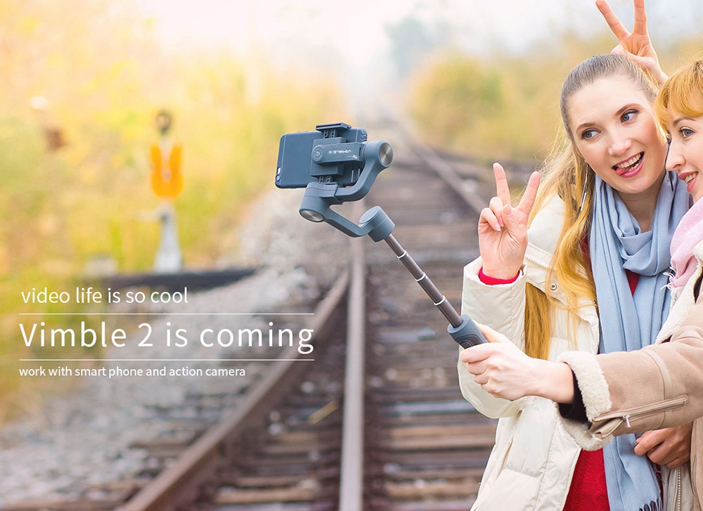 Feiyu Tech Vimble 2 3-Axis Brushless Handheld Gimbal Stabilizer for Smartphone - Snow White