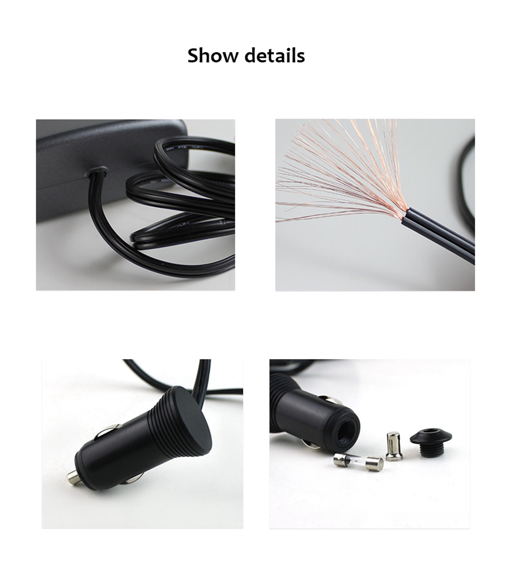 OZIO EF21 Multi-Function Car Charger 2 Sockets Car Cigarette Lighter Single USB Port Car Charger - Black