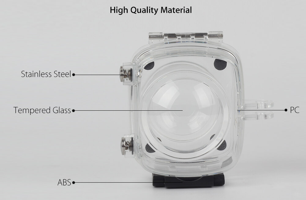 Diving 30M Waterproof Case For ELE CAM 360 Action cameras - Transparent